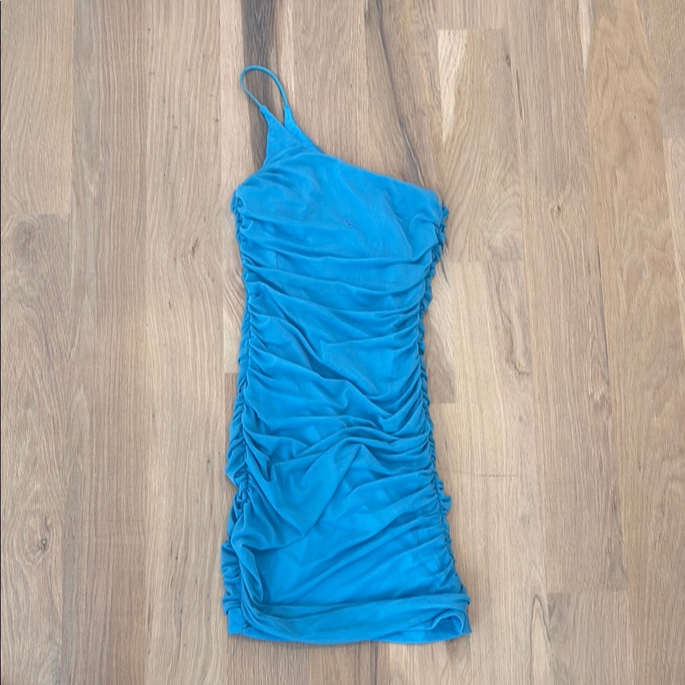 Princess Polly Blue One-Shoulder Mini Dress